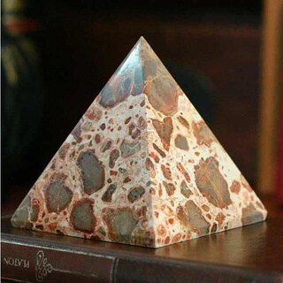 Buy  Leopard Jasper 'Fortress' Pyramid Sculpture (Peru)