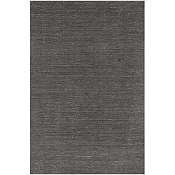 Hot Deal Hand-woven Solid Grey Wool Rug (8' x 10')