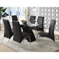 Chambers 7-piece Contemporary Glass Top Dining Set