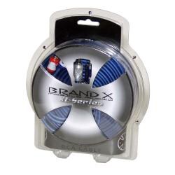 Brand X 12' Foot HD 24K Gold Plated 5 Terminal Blue/Silver Component 