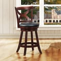 TRIBECCA HOME Crosby Cherry X-back 24-inch Swivel Counter Stool