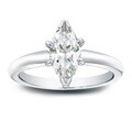 14k Gold 1ct TDW Marquise Diamond Solitaire Engagement Ring