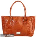 Nine West 'Tuffed Croco' Large Shopper Bag