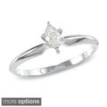 10k Gold 1/4ct TDW Marquise Diamond Solitaire Ring