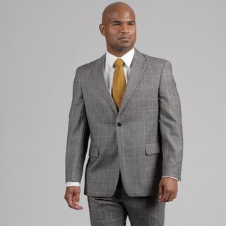 Tommy Hilfiger Men's Grey Plaid Wool Suit