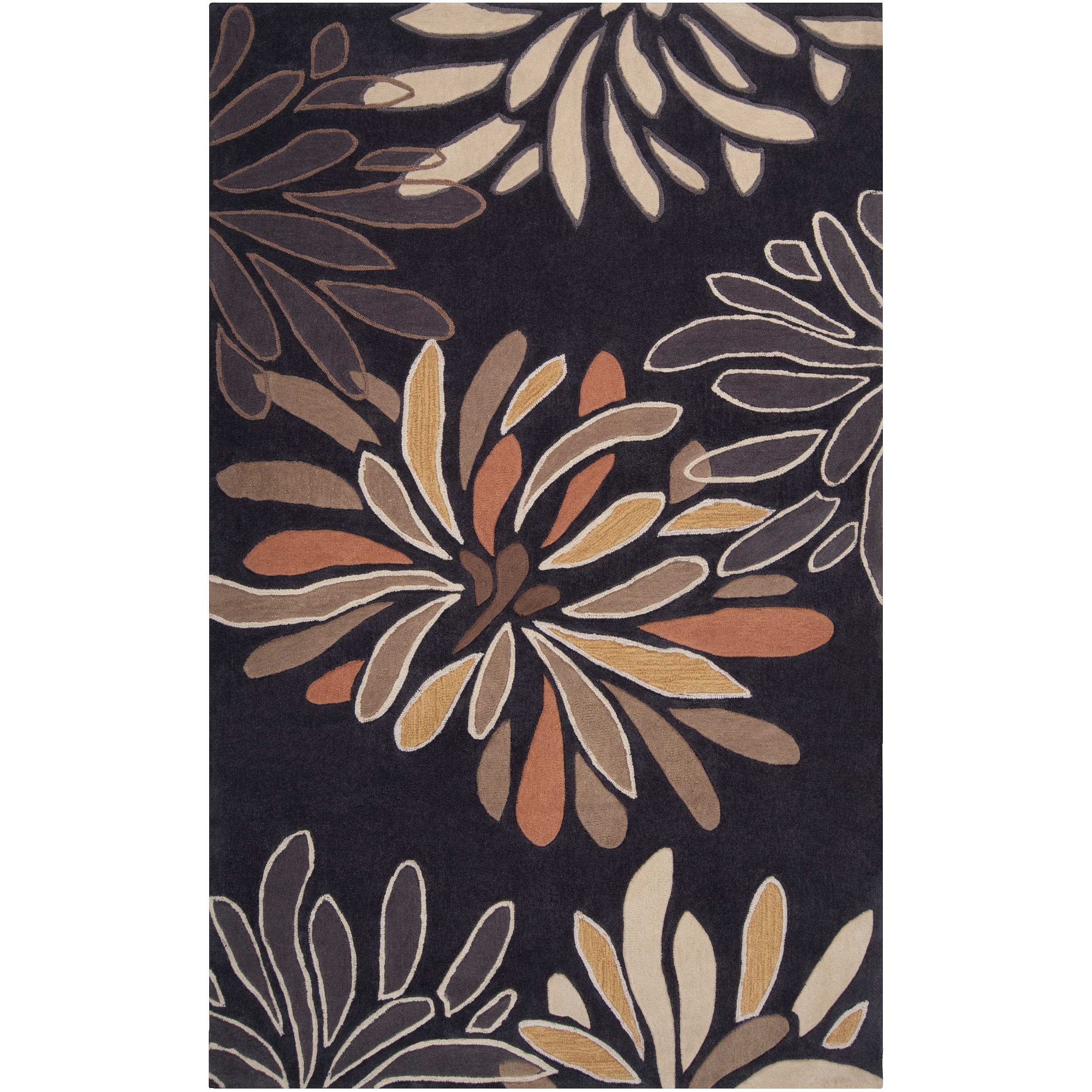 Handtufted Contemporary Black Nesoi Floral Rug (8' x 10') 14112228 Shopping