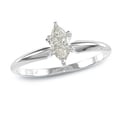 14k Gold 2/5ct TDW Marquise Diamond Solitaire Engagement Ring (I-J, I1)