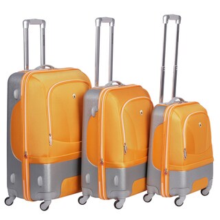 Olympia Majestic Hybrid Orange 3-piece Spinner Luggage Set