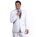 Adolfo Men's White Linen 2-button Suit