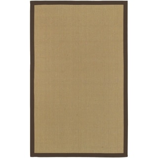 Woven Town Chocolate Sisal with Cotton Border Rug (8'x10')