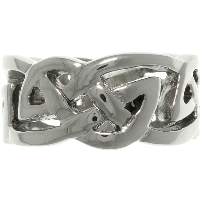 CGC Stainless Steel Celtic Infinity Knot Ring Overstock™ Shopping