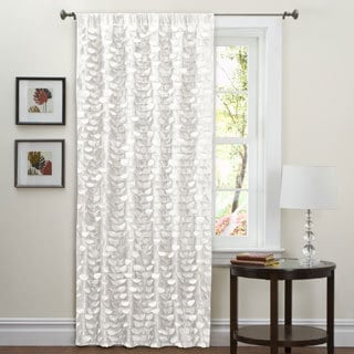 Lush Decor White 84-inch Lilian Curtain Panel