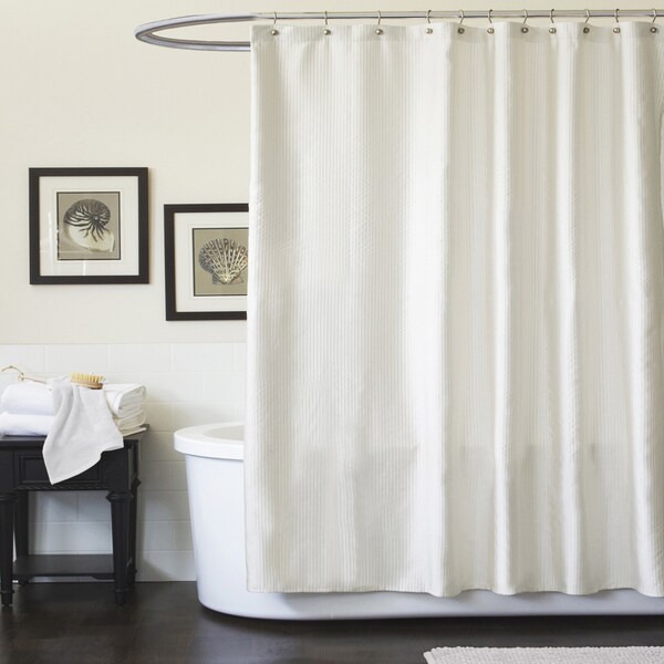 Lush Decor Channel Off-White Shower Curtain - Overstock Shopping ...