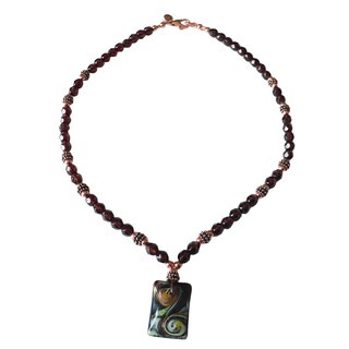 Palmtree Gems 'Van Gogh in the Square' Necklace