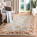 Handmade Heritage Blue/ Brown Wool Rug (9' x 12')