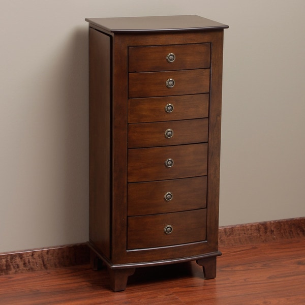 Carmen 7drawer Locking Jewelry Armoire  14123174  Overstock.com Shopping  The Best 