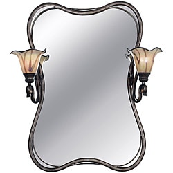 For sale Shamash Tuscan Silver 2-light Vanity Mirror