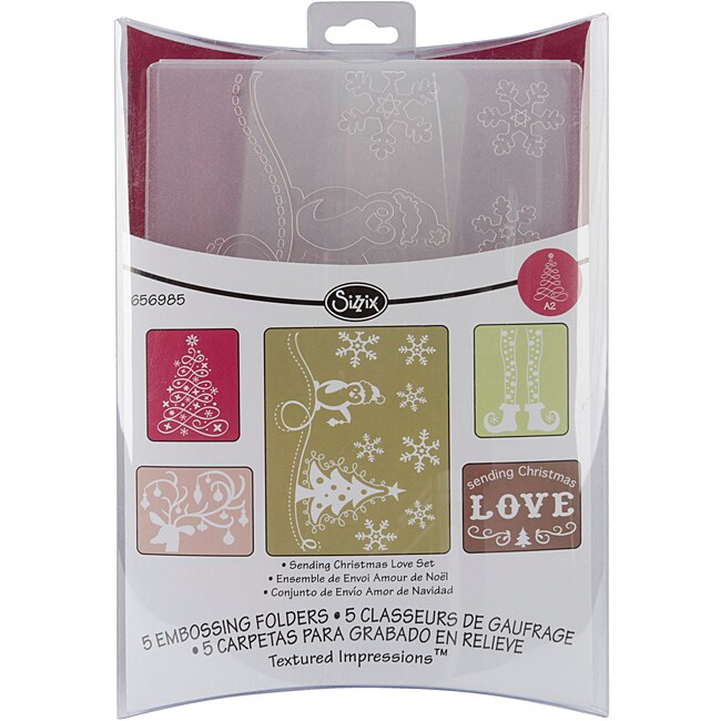 Sizzix Textured Impressions 'Sending Christmas Love' Embossing Folders