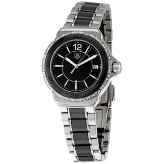 Tag Heuer Women's WAH1212.BA0859 'Formula 1' Black Diamond Dial Ceramic Watch