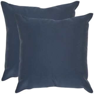 Poolside 20-inch Outdoor Navy Pillows (Set of 2)