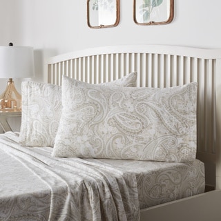 Luxury German Paisley Print Flannel Sheet Sets or Pillowcase Separates