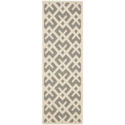 (>_<) Safavieh Poolside Grey/ Bone Indoor Outdoor Rug (2'4 x 6'7)