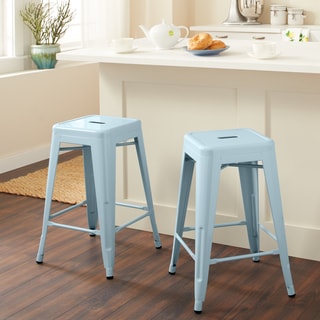 Tabouret 24-inch Blue Counter Stool (Set of 2)