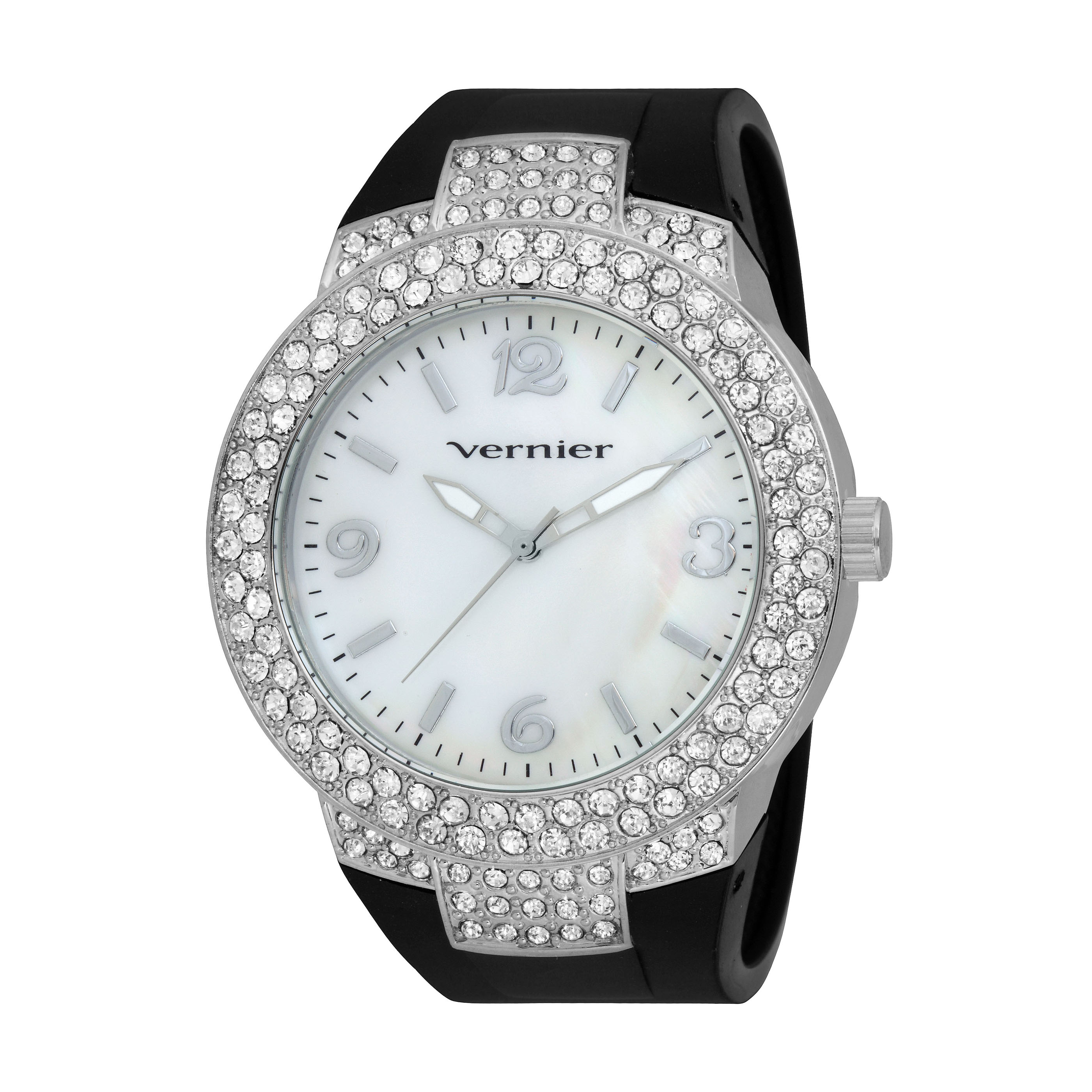 Vernier Women's V11073SSB Mother of Pearl Sparkle Bezel Watch