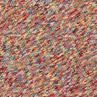 Low Price Hand-woven Multi Colored Burgundy Angelfish Wool Plush Shag Rug (8' x 10')