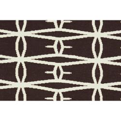 Jill Rosenwald Hand-woven Brown Zidee Wool Rug (8' x 11')