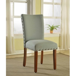 Sea Foam Nail Head Parsons Chairs (Set of 2)