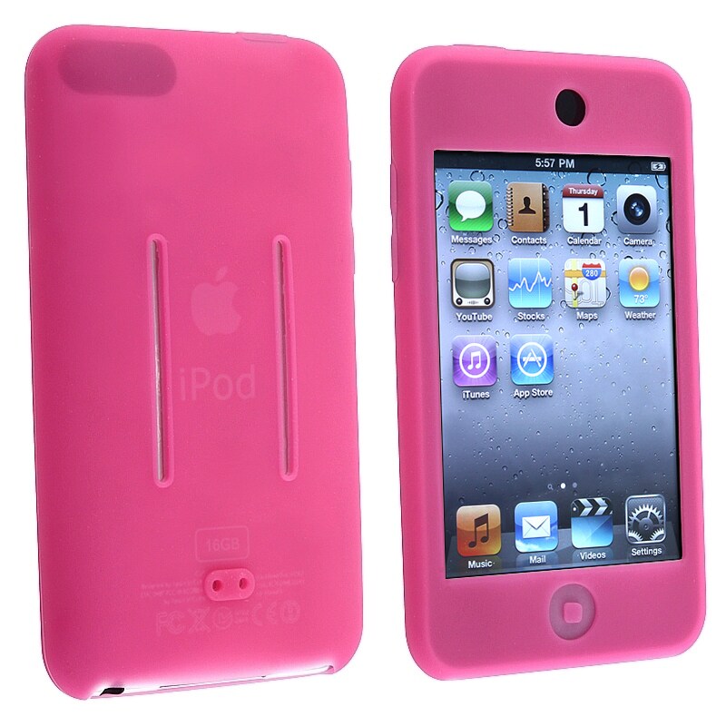 INSTEN Hot Pink Soft Silicone Skin iPod Case Cover for Apple iPod Touch 1st/ 2nd/ 3rd