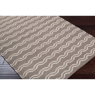Hand-woven Tan Wool Sheng Rug (3'6 x 5'6)