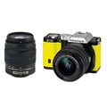 Pentax K01 16MP Yellow Digital SLR Camera with 18-55 50-200 Lens
