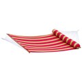 Cantina Striped Polyspun Hammock Bed with Bolster Pillow