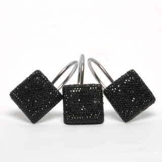 Crystal Onyx Shower Curtain Hooks