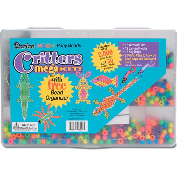 Critters Mega Neon Bead and Organizer Kit