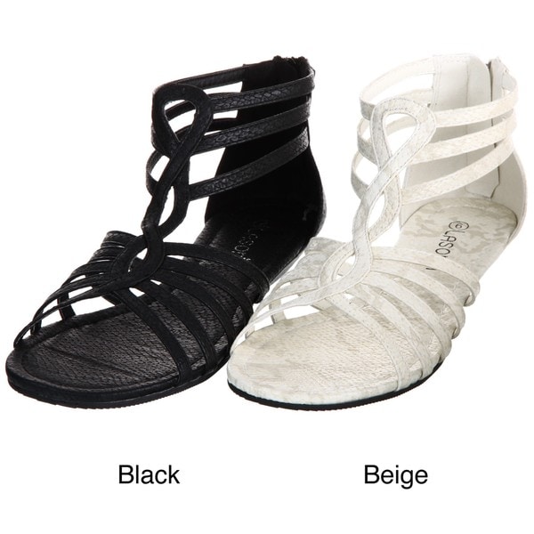Lasonia Women's Back Zipper Gladiator Sandals - Overstockâ„¢ Shopping ...