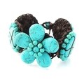 Blossom Floral Stone Cotton Rope Bracelet (Thailand)