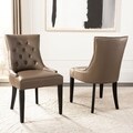Marseille Cream Leather Nailhead Dining Chairs (Set of 2)