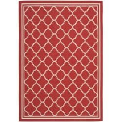 Compare Price Safavieh Poolside Red/ Bone Indoor Outdoor Rug (9' x 12')