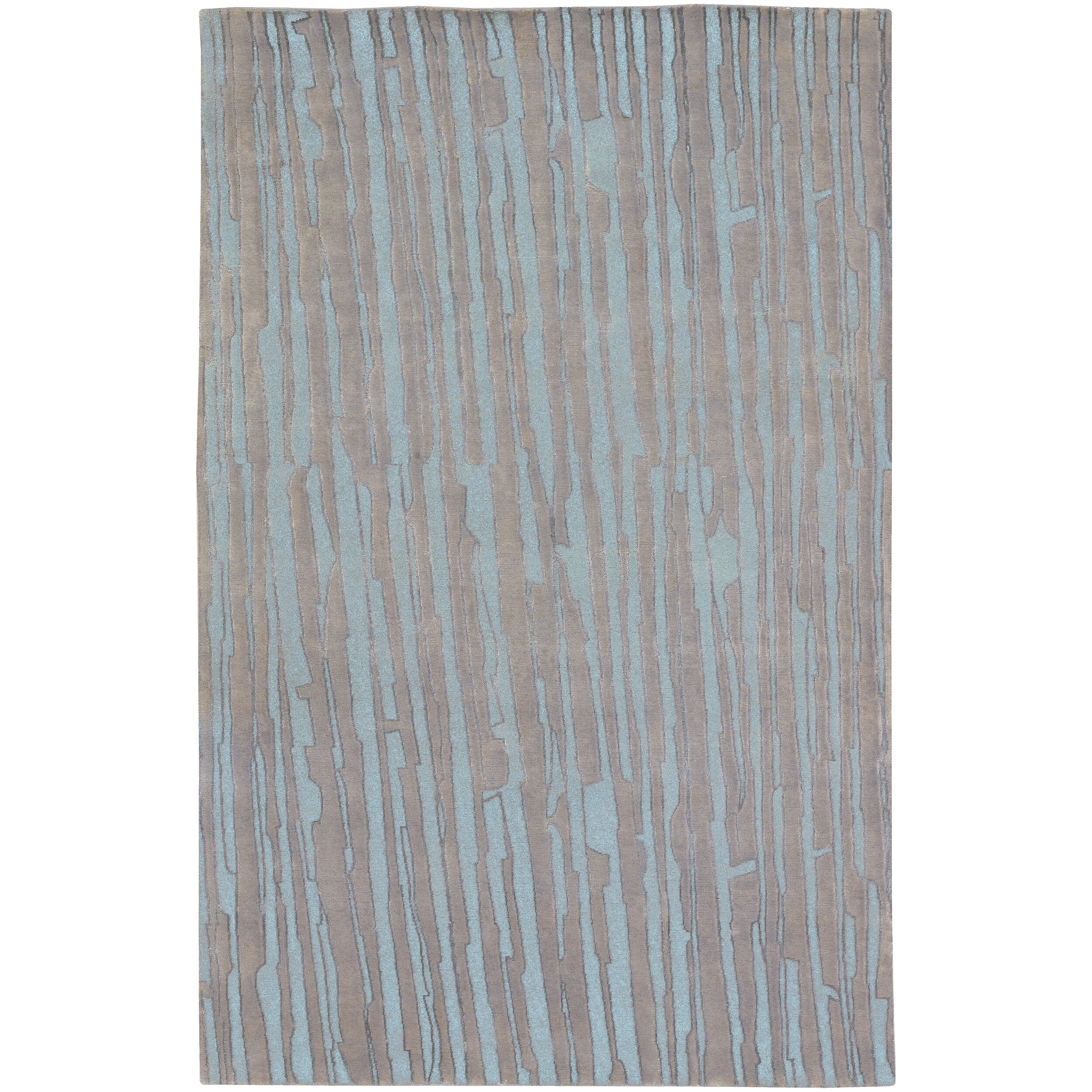 Candice Olson Hand-knotted Silver Asymmetri Abstract Plush Wool Rug (9' x 13')