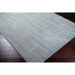 Candice Olson Hand-knotted Silver Asymmetri Abstract Plush Wool Rug (9' x 13')