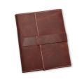 Refillable Dark Brown Cruelty-Free Leather Journal with Handmade Paper (India)