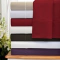 Cotton Sateen 1500 Thread Count Solid Marrow Stitch Pillowcases (Set of 2)
