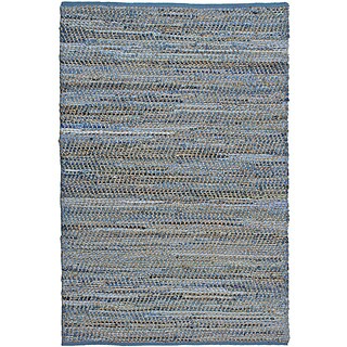 Hand Woven Blue Jeans Rug (4' x 6')