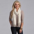 Peach Couture White Rayon Shawl