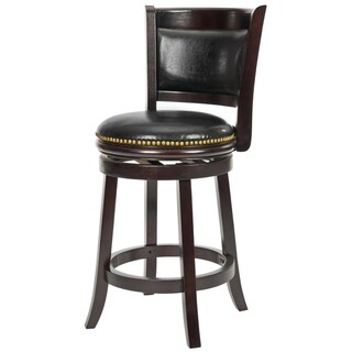 Ulster Cappuccino Finish 24-inch Swivel Counter Stool