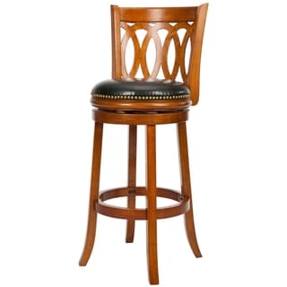 Ulster Dark Oak Finish 29-inch Swivel Bar Stool