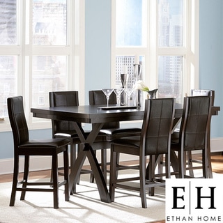 ETHAN HOME Dartford Espresso 7-piece Contoured Counter Set